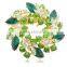 Crystal-studded chic wreath brooch scarf ring high-end apparel accessories jewelry