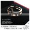 2015 Fashion sterling 925 silver rose gold plated black zircon ring for women
