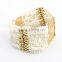 Fashion Trends Gold Costume Jewelry Bohe Seed Beaded Pattern Bracelet