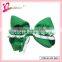 100% Eco-friendly ribbon bow hair clip handmade curly clover ribbon teenage hair bows (SYC-0025)