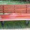 Customized park patio wood seat garden metal bench for residential garden leisure