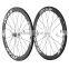 ICAN 700c road disc brake carbon wheel,bicycle carbon wheelset 50mm CX-Ray spokes V brake 50c