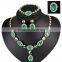 European And American Fashion Green Color Crystal Alloy Rhinestone Jewelry Set