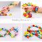 new design colorful wooden animal beads OEM wooden intelligent animal beads set for children EZ3010