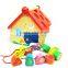 10 Hole Baby Wooden House Toys for Shape Sorter and Maths Learning                        
                                                Quality Choice