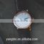 High quality genuine leather strap quartz movt popular trendy metal watch