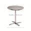 Stainless steel frame garden aluminum furniture patio coffee table