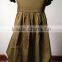 New Arrival China kids dress design for boys linen cotton baby girls pinafore dress