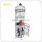 Antique wrought iron birdcage shape display rack metal wine rack