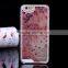 hot Mobile phone moving glitter flash light case for iphone 5,wholesale tempered glass screen protect