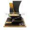 2016 new arrival curved jewelry display veneer/pu leather jewellery display