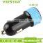 veister high quality full aluminium 5v 2.4asingle usb car charger dc12-24v