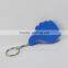 Thumbs up shape mini steel keyring tape measure