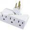 UL listed 3 outlet electrial plug adaptors