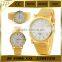 Fashion unisex Quartz Watch Gold Light Metal Mesh Watch Wristwatch Milanese buckle