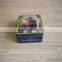 embossing bird square cookie tin box