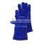 Best quality the most durable navy blue leather welding gloves