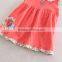 (H4980) red 18M-6Y nova baby girls summer short sleeve dress embroiderd fashion my little girl dress wholesale kids clothes