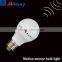 2016 shocking price 7w plastic LED bulb light motion sensor security light