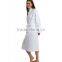 white color women girl 100% Cotton hotel terry cloth bathrobe