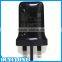 Universal 5V 1.5A UK 3 pin chargers home charger black
