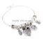 Latest design elegant wholesale vintage engraved inspiration expandable wire bracelet