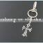 High quality pretty christian arts gift silver plated zinc alloy carabiner keychain