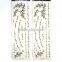 Wholesale fashion black swallows body art tattoo sticker waterproof fake tattoo sticker metallic tattoo sticker factory
