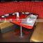 Acrylic Glass Panel Counter top Reception Desk Design