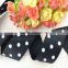 Wholesale 38mm 1.5" inch classic black and printed white grosgrain polka dots ribbon roll