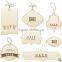 custom design clothing garment brown paper hang tag shoe lace tag