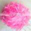 High quality fashionable home decor pink turkey feather christmas ball