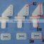 RC Aircraft Parts 5pcs/pack L19*W17*H11mm 4 holes White Plastic Zip Horn Foam Aircraft DIY special use