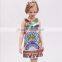 Fashion 2015 New Arrivals Sleeveless Printed Round Neck Girl Daily Dress Latest Party Wear Dresses For Girls