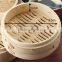 diameter 20cm handmade natural bamboo steamer set for breakfast shop or restaurant
