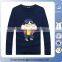 long sleeve t shirt custom print/girls t-shirt with chest print designs on sale