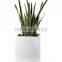 simply design light weight glazed white pot planter