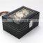 3 Slots Popular Black Pu Leather Mens Watch Case Wristwatch Box Packaging Watch Box