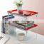 Kawachi Multifunctional notebook computer table Multifunctional dawdler desk-Red