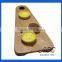 Wooden Serving Tray Wooden Fruit Tray Beech Dessert Plate Egg Tart Tray Tri-Angle Shape Board With Hanging Hole