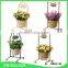 Decorative flower arrangement basket with iron stand