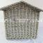 Custom outdoor indoor durable willow woven pet dog house wicker cat house