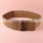 Wholesale decorative alloy buckle women lady snake pattern wide PU waist belt