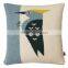 British classic woodpecker cashmere throw pillow for children