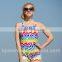 Undulating gradient sexy brisk underwire padded swimsuit