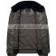 Top Quality Real Fur Collar Embossed Fabric Heavy Padding Casual Jacket For Man