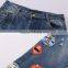 Women Jeans different size for choice girls printed washed patchwork blue trousers