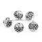 Zinc Based Alloy Spacer Beads Round Antique Silver Cross