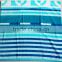 Double-side Woven jacquard terry Yarn dyed/80*160cm Custom design Blue color Beach blanket/Bath towel