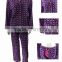 Purple Long Sleeves Flannel Pajamas Women Winter Sleepwear